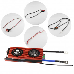 Плата BMS Smart (Bluetooth) DaLy, Li-ion, 12V, 4S, 100A, (симетрия, влагозащитная, с балансиром), UART, Bluetooth, кнопка включения
