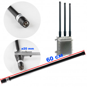 Антенна всенаправленная, 900-1050 MHz, 50W, 3-5 dBi, Ø20 mm, 60 см, N-J, для jamming оборудования