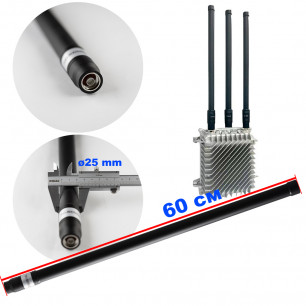 Антенна всенаправленная, 700-800 MHz, 100W, 3-8 dBi, Ø25 mm, 60 см, N-J, для jamming оборудования