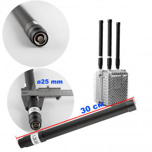 Антенна всенаправленная, 1.2 GHz (1170-1280 MHz), 100W, 3-8 dBi, Ø25 mm, 30 см, N-J, для jamming оборудования