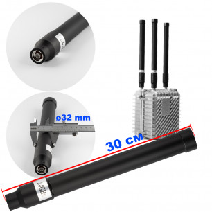 Антенна всенаправленная, 2.4 GHz (2400-2500 MHz), 100W, 5-7 dBi, Ø32 mm, 30 см, N-J, для jamming оборудования