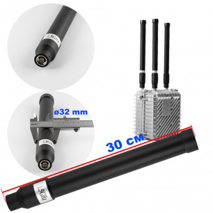 Антенна всенаправленная, 1.5 GHz (1550-1620 MHz), 100W, 5-8 dBi, Ø32 mm, 30 см, N-J, для jamming оборудования