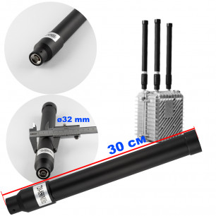 Антенна всенаправленная, 720-850 MHz, 100W, 5-8 dBi, Ø32 mm, 30 см, N-J, для jamming оборудования