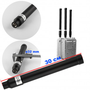 Антенна всенаправленная, 1.2 GHz (1170-1280 MHz), 100W, 5-8 dBi, Ø32 mm, 30 см, N-J, для jamming оборудования