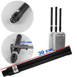 Антенна всенаправленная, 900 MHz (860-930 MHz), 100W, 5-8 dBi, Ø32 mm, 30 см, N-J, для jamming оборудования