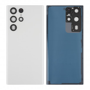 Задняя крышка Samsung S908 Galaxy S22 Ultra, с стеклом камеры, Original PRC, Phantom White
