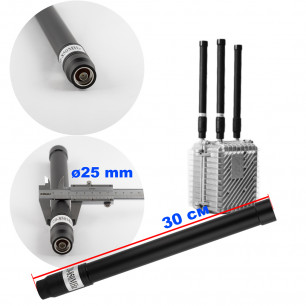 Антенна всенаправленная, 720-850 MHz, 100W, 3-7 dBi, Ø25 mm, 30 см, N-J, для jamming оборудования