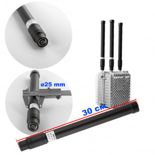 Антенна всенаправленная, 650-750 MHz, 50W, 3-7 dBi, Ø25 mm, 30 см, N-J, для jamming оборудования