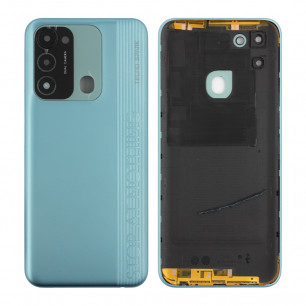 Задняя крышка Tecno Spark 8c (KG5n), со стеклом камеры, Turquoise Cyan