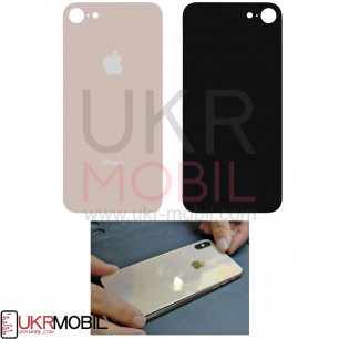 Задняя крышка Apple iPhone 8, большой вырез под камеру, Gold