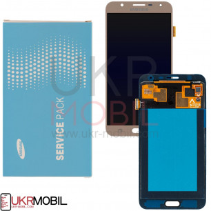 Дисплей Samsung J701 Galaxy J7 Neo, GH97-20904A, с тачскрином, Original, Gold