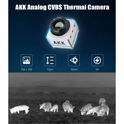 Камера для дрона FPV AKK, тепловизионная, аналоговая, 256 х 192, 10 mm, фото № 4 - ukr-mobil.com