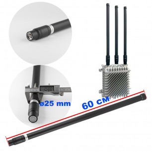 Антенна всенаправленная, 3.3 GHz (3200-3400 MHz), 100W, 8±1dBi, Ø25 mm, 60 см, N-J, для jamming оборудования