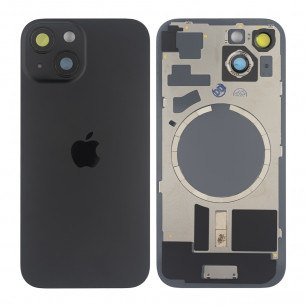 Задняя крышка Apple iPhone 15, с стеклом камеры, с магнитом, Original PRC, Black