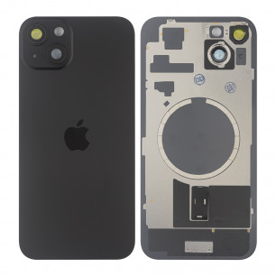 Задняя крышка Apple iPhone 15 Plus, с стеклом камеры, с магнитом, Original PRC, Black