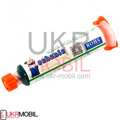 Паяльная маска Mechanic HY-UVH900, однокомпонентная с УФ-отверждением, зеленый, 10ml, фото № 2 - ukr-mobil.com