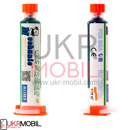 Паяльная маска Mechanic HY-UVH900, однокомпонентная с УФ-отверждением, зеленый, 10ml, фото № 1 - ukr-mobil.com