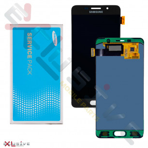 Дисплей Samsung A510 Galaxy A5 2016, GH97-18250B, с тачскрином, Service Pack Original, Black
