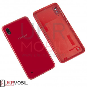 Задняя крышка Samsung A105 Galaxy A10 2019, со стеклом камеры, High Quality, Red