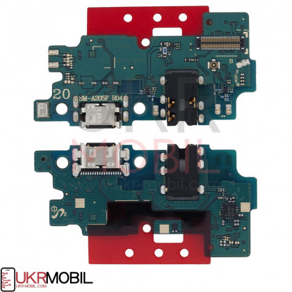 Шлейф Samsung A205 Galaxy A20, с разъемом зарядки, гарнитуры, Original PRC - ukr-mobil.com