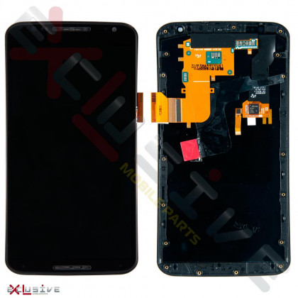 Дисплей Motorola XT1100 Nexus 6 Google, с тачскрином, рамкой, Original, Black, фото № 2 - ukr-mobil.com