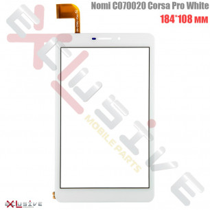 Сенсор (тачскрин) Nomi C070020 Corsa Pro, (p|n: 70A23), размер: 184mm*108mm, White