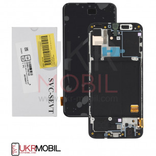 Дисплей Samsung A405 Galaxy A40 2019, GH82-19672A, с тачскрином, рамкой, Service Pack Original, Black