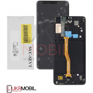 Дисплей Samsung A920 Galaxy A9 2018, GH97-18322A, с тачскрином, рамкой, Original, Black