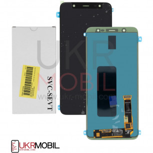 Дисплей Samsung J810 Galaxy J8 2018, GH97-22145A, (SERVICE PACK ORIGINAL) с тачскрином Black