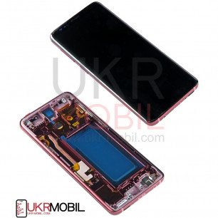 Дисплей Samsung G960 Galaxy S9, с тачскрином, рамкой, Original PRC, Burgundy Red