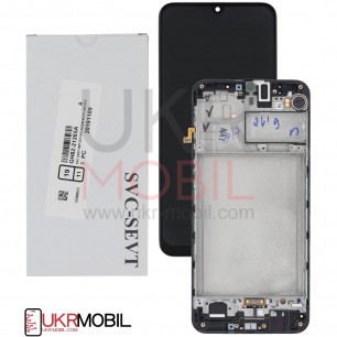 Дисплей Samsung M307 Galaxy M30s, GH82-21265A, с тачскрином, с рамкой, Service Pack Original, Black