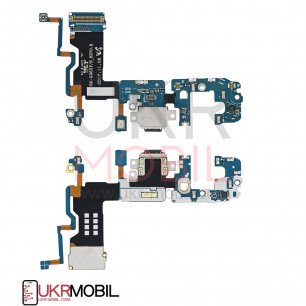 Шлейф Samsung G965 Galaxy S9 Plus, с разъемом зарядки, микрофоном, Original