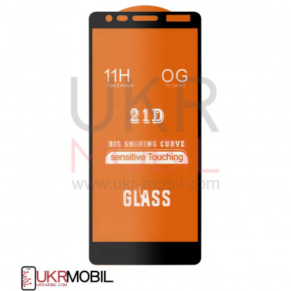 Защитное стекло Nokia 3.1, Full Glue 2.5D, Black - ukr-mobil.com