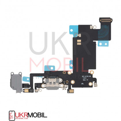 Шлейф Apple iPhone 6S Plus, с разъемом зарядки, гарнитуры, Original PRC, Black, фото № 2 - ukr-mobil.com
