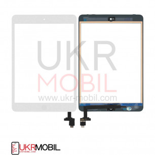 Сенсор (тачскрин) Apple iPad mini (A1432, A1454, A1455), iPad Mini 2 Retina (A1489, A1490, A1491), с кнопкой Home, Original PRC, White