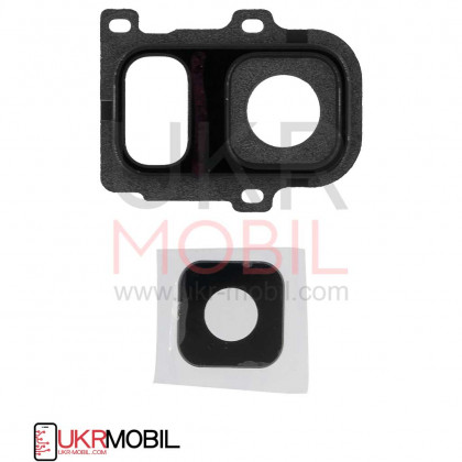 Стекло камеры Samsung A600 Galaxy A6, с рамкой, Black, фото № 1 - ukr-mobil.com