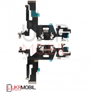 Шлейф Apple iPhone 11, с разъемом зарядки, микрофоном, Original PRC, Black