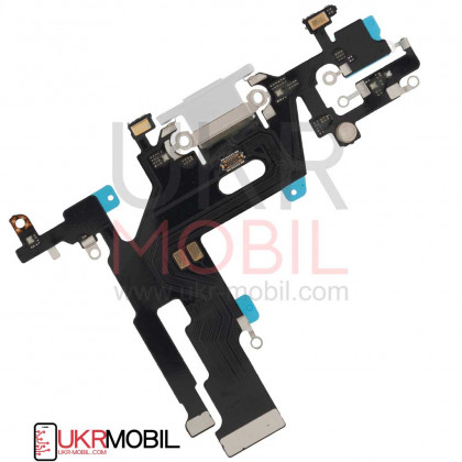 Шлейф Apple iPhone 11, с разъемом зарядки, микрофоном, Original PRC, Silver, фото № 2 - ukr-mobil.com