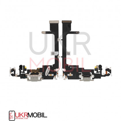 Шлейф Apple iPhone 11 Pro, с разъемом зарядки, микрофоном, Original PRC, Silver, фото № 1 - ukr-mobil.com