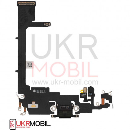 Шлейф Apple iPhone 11 Pro, с разъемом зарядки, микрофоном, Original PRC, Black, фото № 3 - ukr-mobil.com