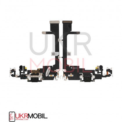 Шлейф Apple iPhone 11 Pro, с разъемом зарядки, микрофоном, Original PRC, Black, фото № 1 - ukr-mobil.com
