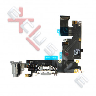 Шлейф Apple iPhone 6 Plus, коннектор зарядки, разъем гарнитуры, с микрофоном, Original PRC, Black