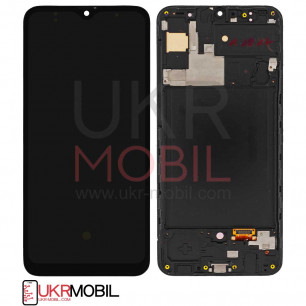 Дисплей Samsung A307 Galaxy A30S, с тачскрином, рамкой, OLED, Black
