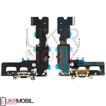 Шлейф Apple iPhone 7 Plus, с разъемом на зарядку, микрофоном, Original PRC, Black - ukr-mobil.com