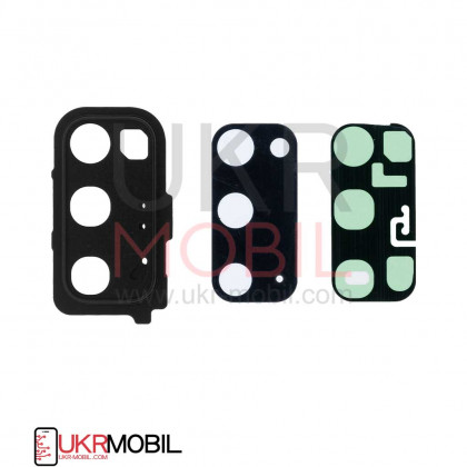 Стекло камеры Samsung G980 Galaxy S20, с рамкой, Black - ukr-mobil.com
