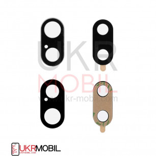 Стекло камеры Xiaomi Redmi 6, с рамкой, Black