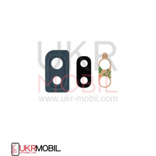 Стекло камеры Samsung A105 Galaxy A10, A205, A305, A405, с рамкой, Black