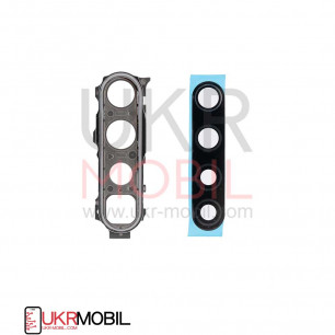 Стекло камеры Xiaomi Redmi Note 8, Redmi Note 8T, с рамкой, Silver