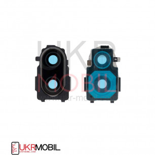 Стекло камеры Xiaomi Redmi Note 7, с рамкой, Black