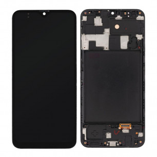 Дисплей Samsung A205 Galaxy A20 2019, с тачскрином, рамкой, OLED, Black